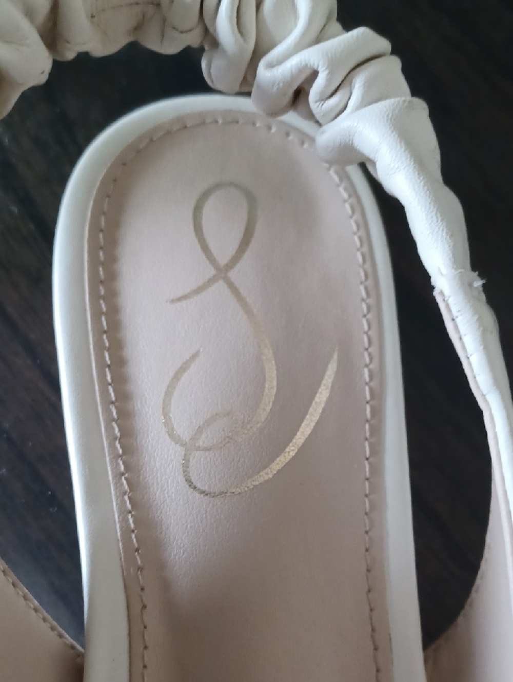 Sam Edelman Whitney Ivory Slingback Pointed Toe Flat ** Size 7.5 - Picture 9 of 12
